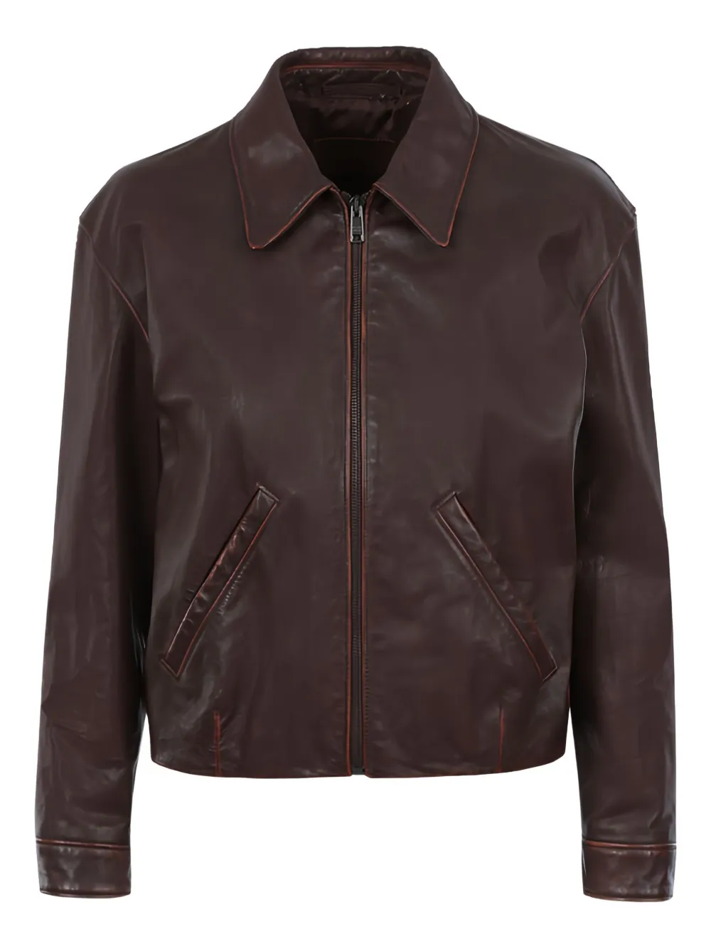 Prada printed leather jacket Bruin