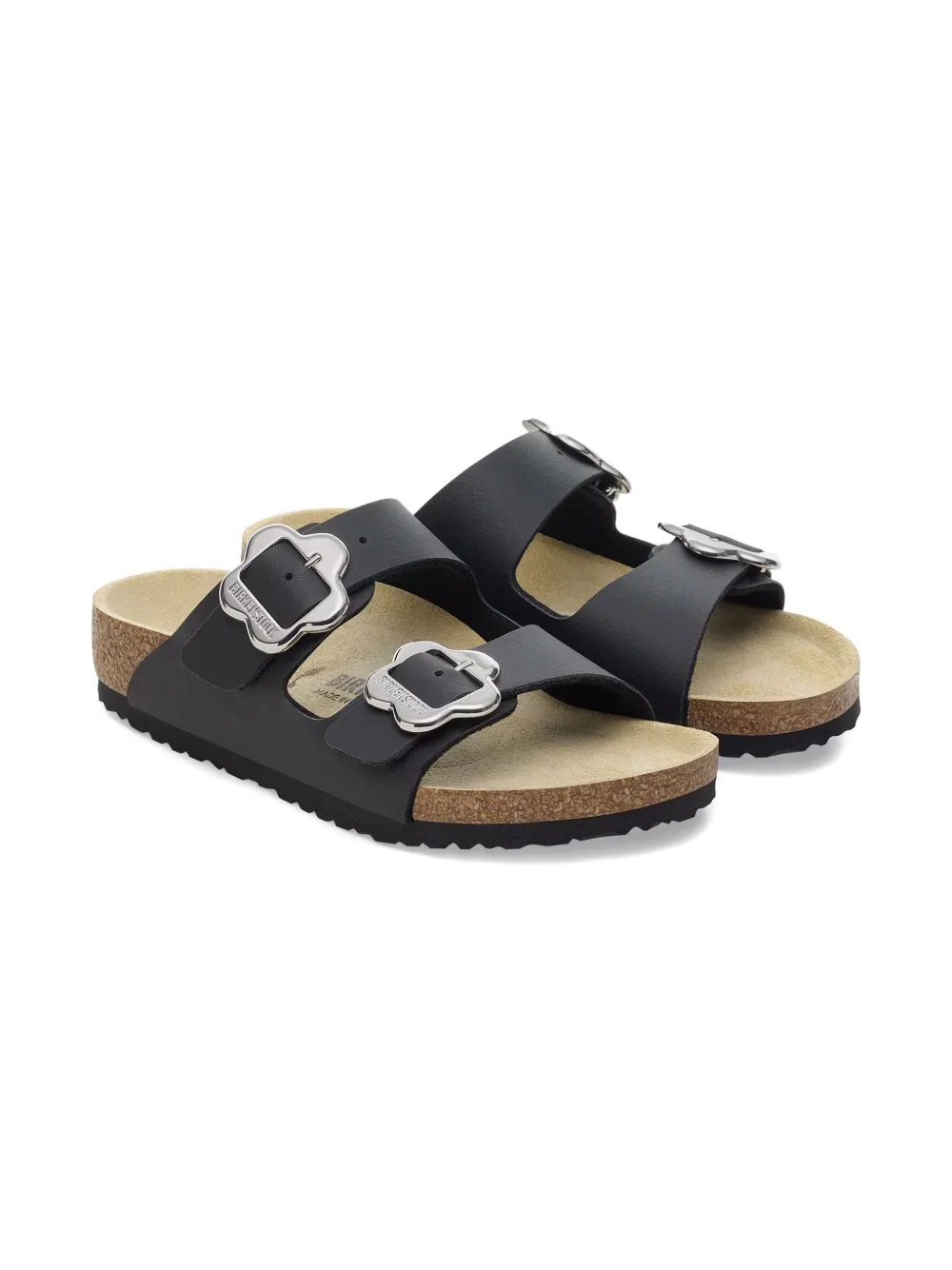 Birkenstock Kids double-buckle slide sandals Black