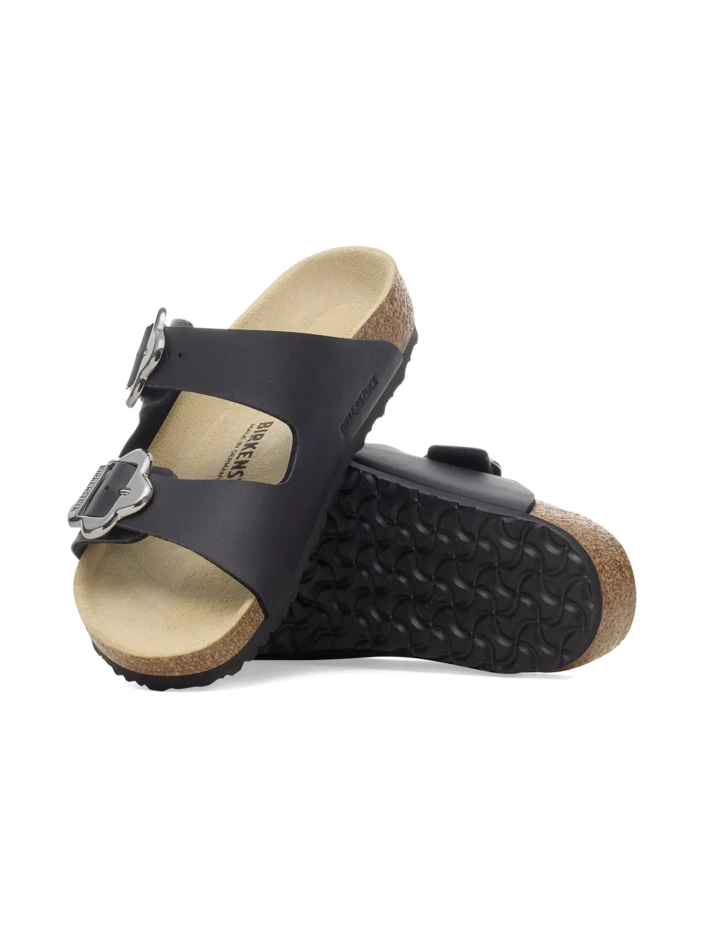 Birkenstock Kids double-buckle slide sandals Black