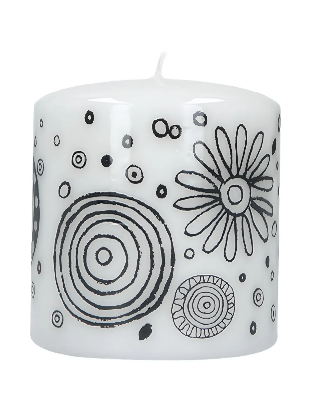 10 CORSO COMO graphic-print medium candle (10cmx10cm) | White | Image 1