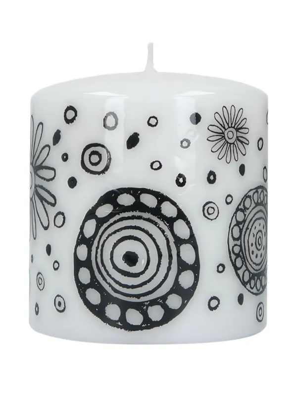 10 CORSO COMO グラフィック キャンドル 10cm x 10cm | ホワイト