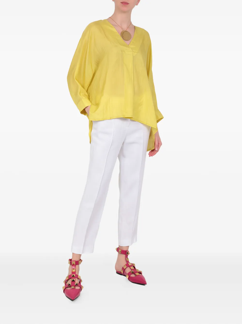 THE ROSE IBIZA V-neck long-sleeve blouse | Blouses | Image 2