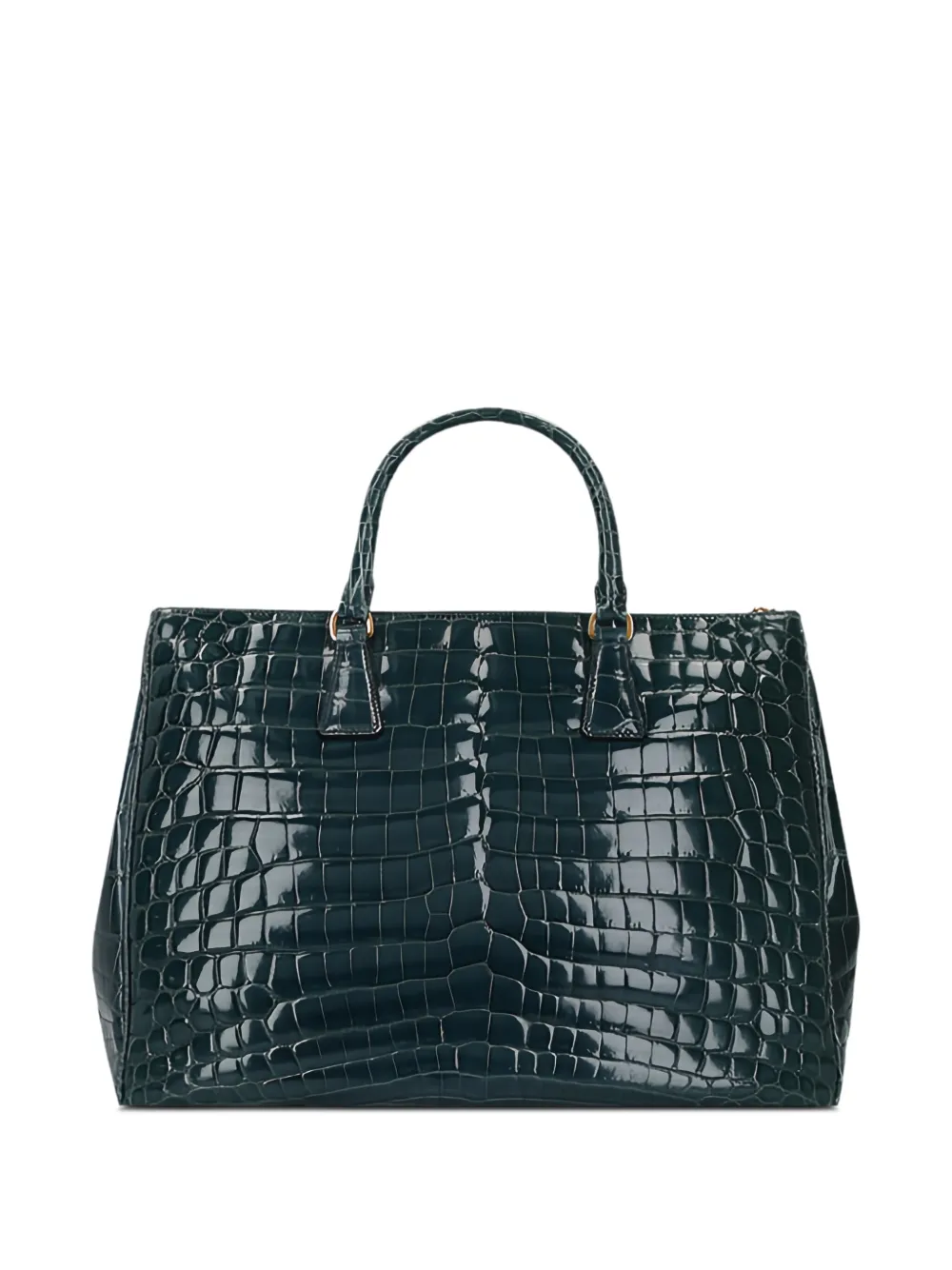 Prada Galleria shopper met krokodillen-reliëf Blauw