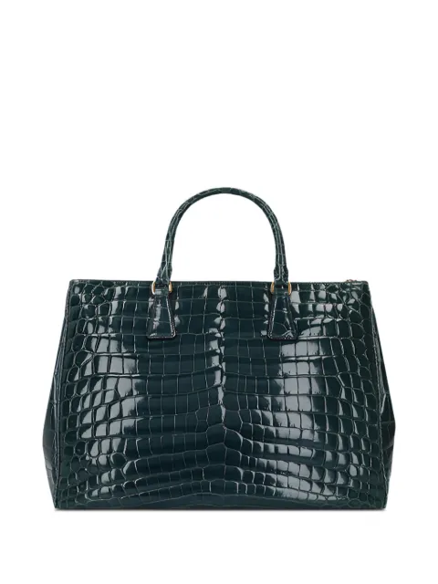 Prada Galleria crocodile-effect tote bag