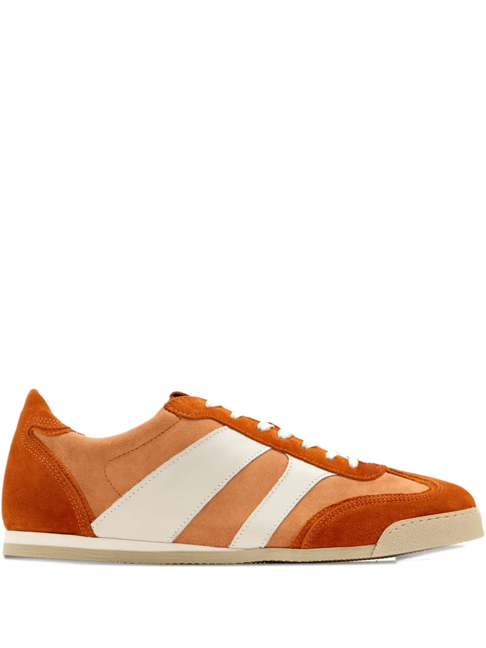 Collegium suede panelled sneakers Orange