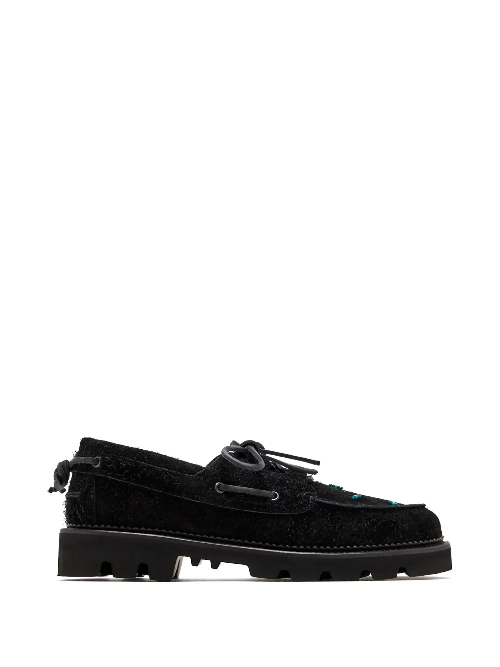 Collegium Pillar Taos Bead-embellishment Boat Shoes In Black