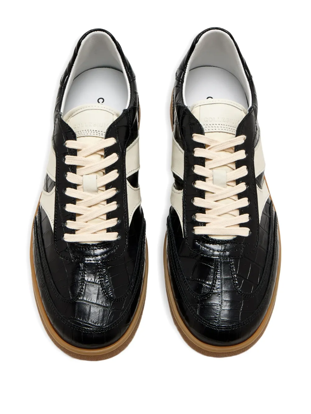 Collegium Pillar Court III crocodile-effect panelled sneakers | Low-Tops | Image 2