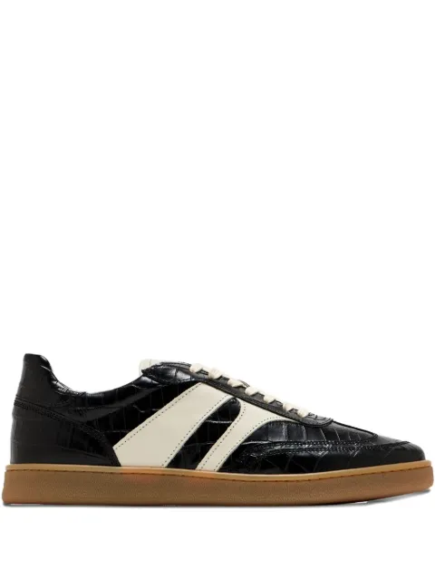 Collegium Pillar Court III crocodile-effect panelled sneakers