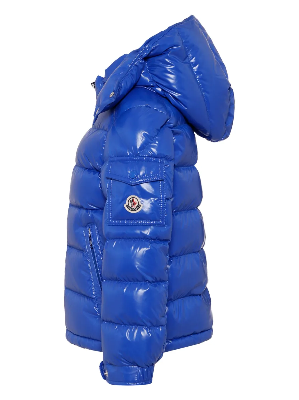 Moncler Enfant Maya hooded puffer jacket Blauw