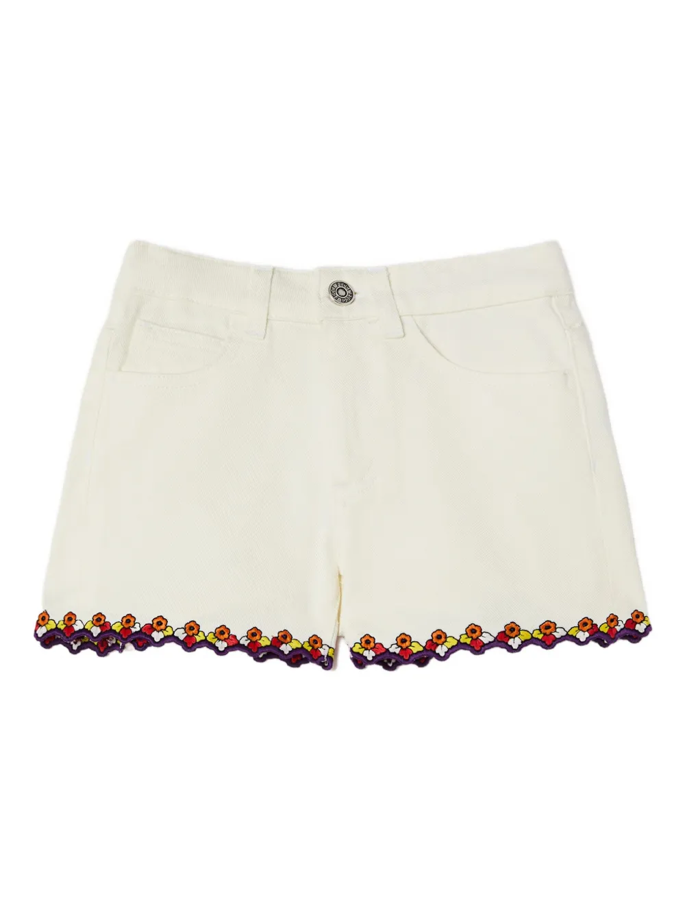 PUCCI Junior Spijkershorts met geborduurde afwerking Wit