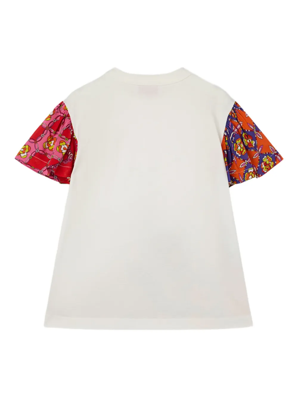 PUCCI Junior T-shirt met patchwork bloemenprint Wit