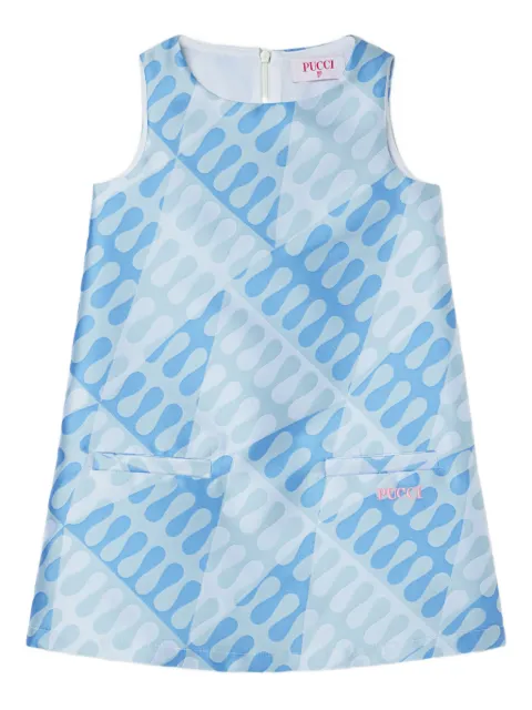 PUCCI Junior Leocorno-print sleeveless dress