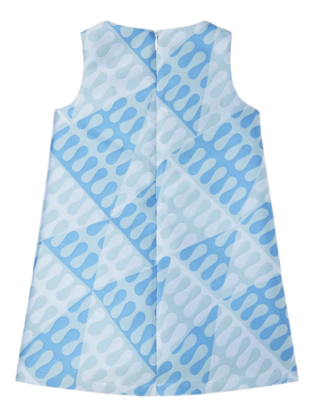 PUCCI Junior Mouwloze jurk met Leocorno print Blauw