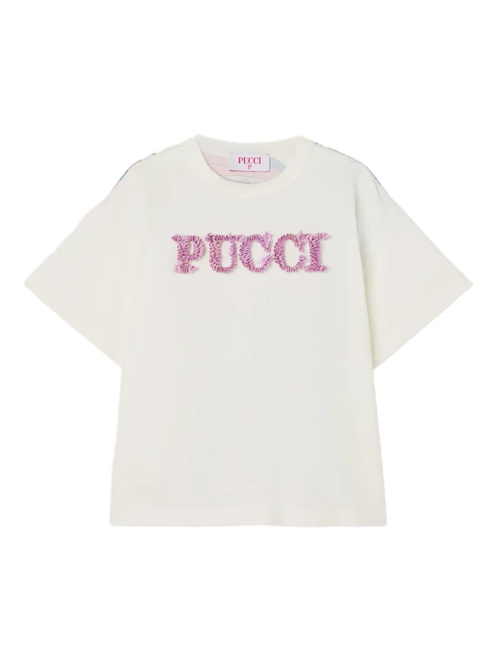 PUCCI Junior embellished-logo graphic T-shirt - ホワイト PUCCI Junior embellished-logo graphic T-shirt - ホワイト