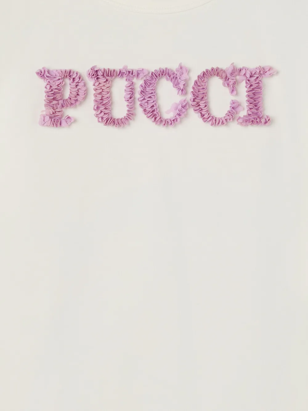 PUCCI Junior T-shirt met verfraaid logo Wit