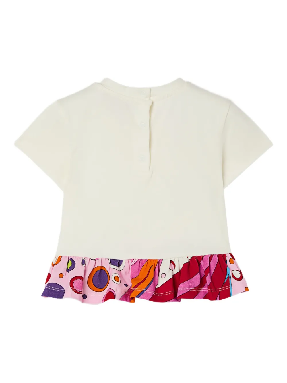 PUCCI Junior T-shirt met ruches en logo Beige