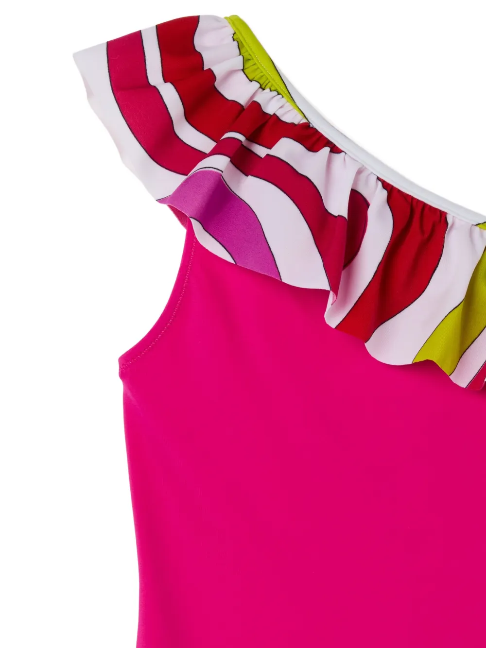 PUCCI Junior Asymmetrisch badpak met ruches Roze