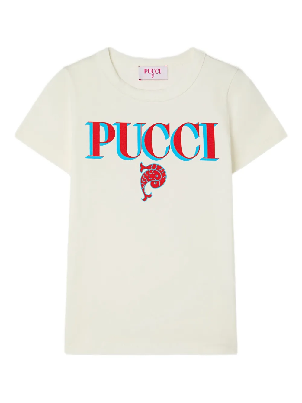 PUCCI Junior logo-print T-shirt | Neutrals | Image 1
