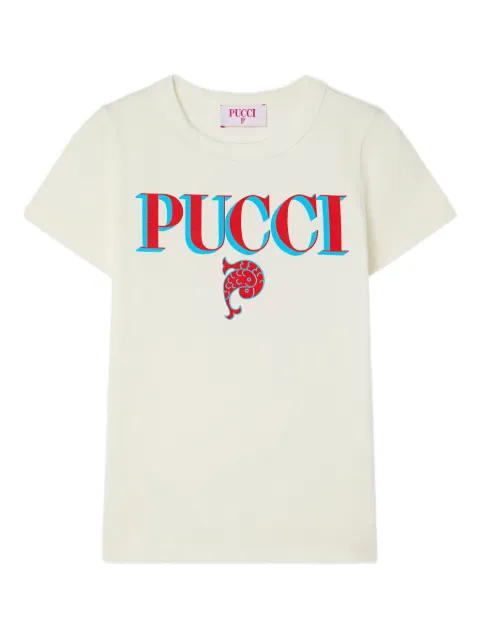 PUCCI Junior logo-print T-shirt