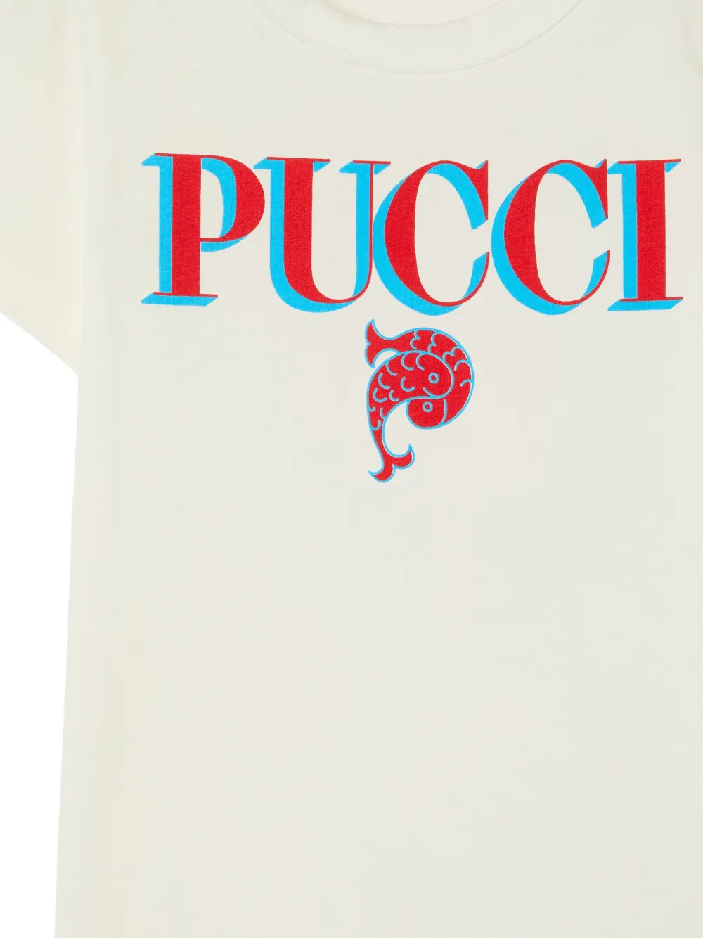 PUCCI Junior T-shirt met logoprint Beige