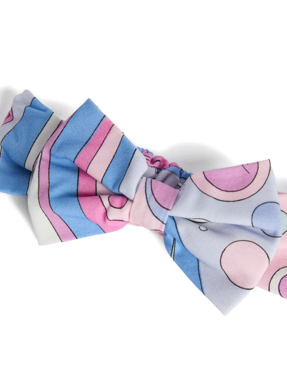 PUCCI Junior Fontane-print bow head band Paars