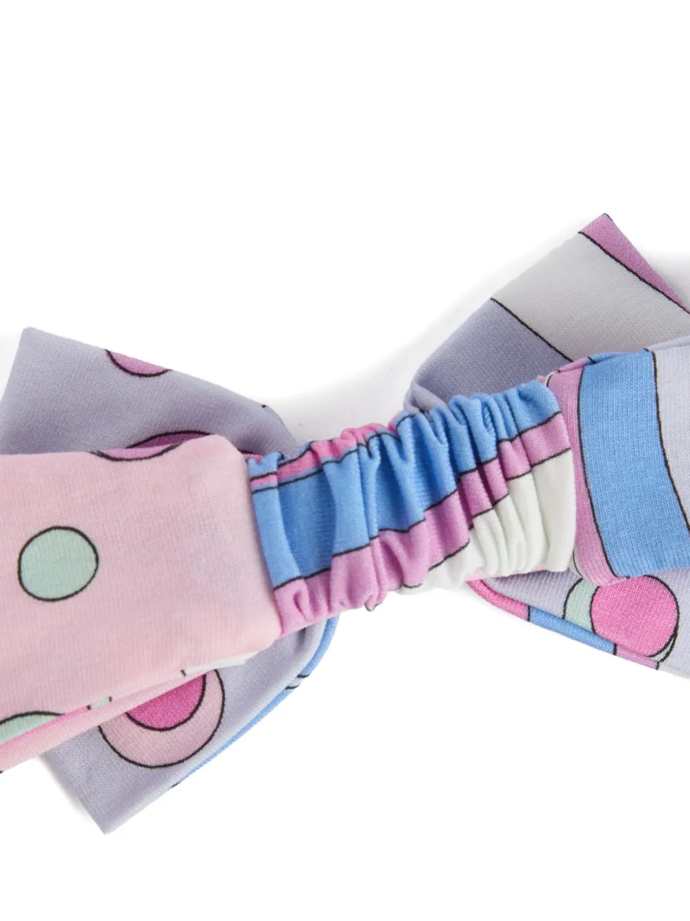 PUCCI Junior Fontane-print bow head band Paars