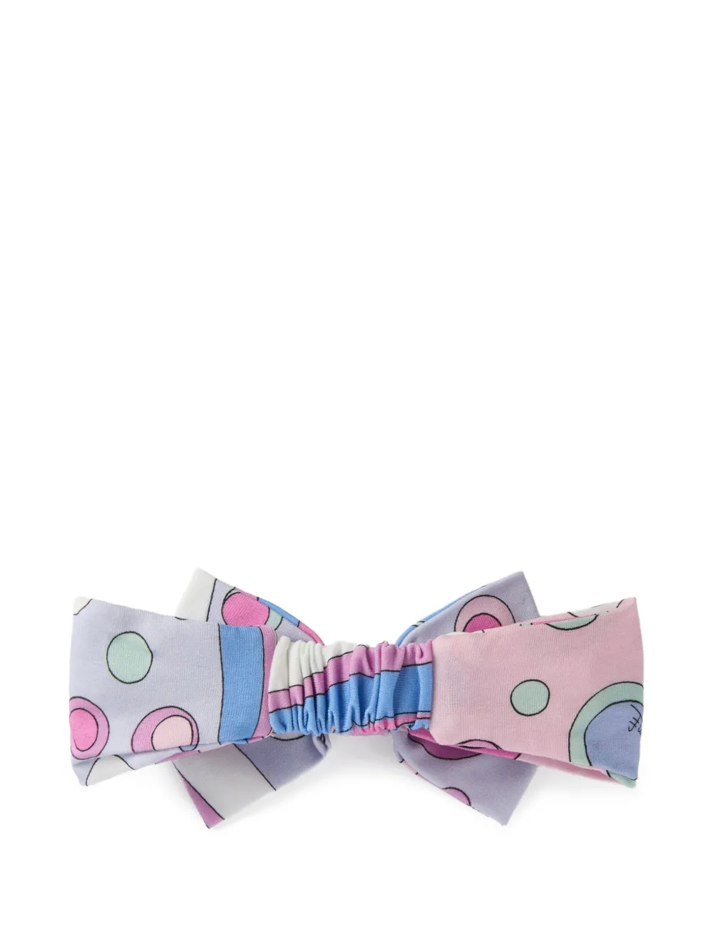 PUCCI Junior Fontane-print bow head band Paars