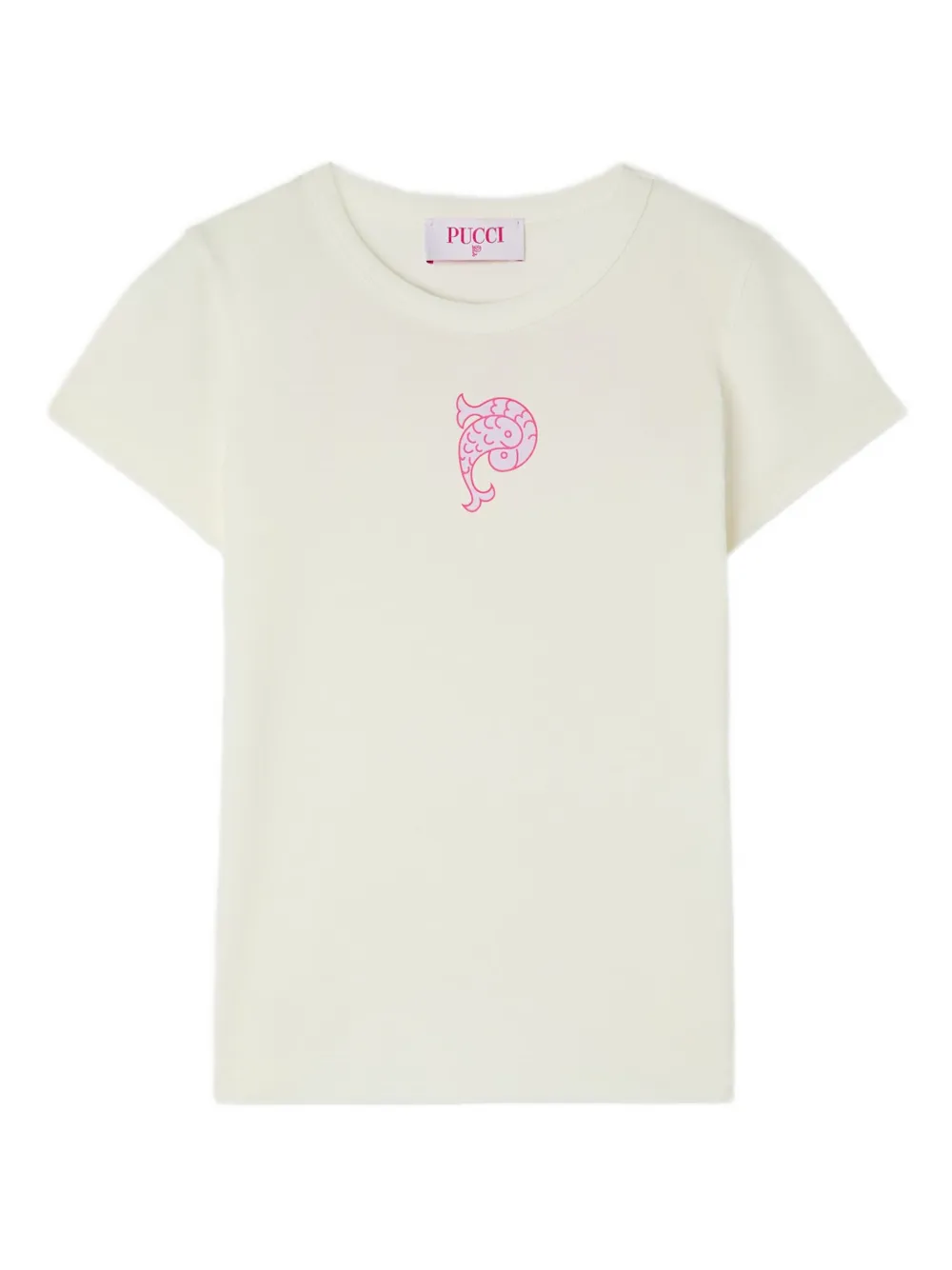 PUCCI Junior logo-embroidered T-shirt | White | Image 1