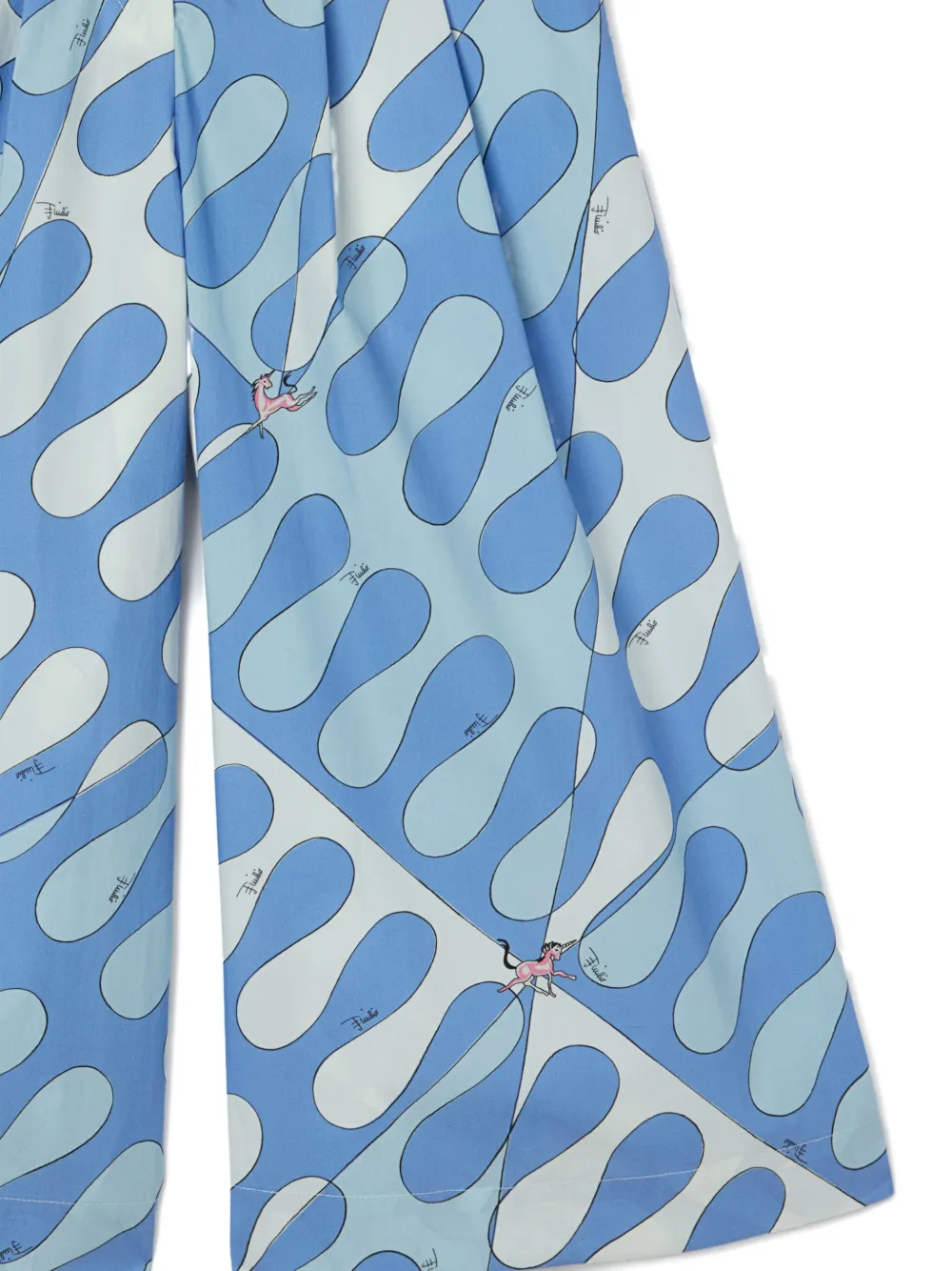 PUCCI Junior Broek met Leocorno-print Wit