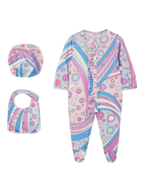 PUCCI Junior bubble print jumpsuit set