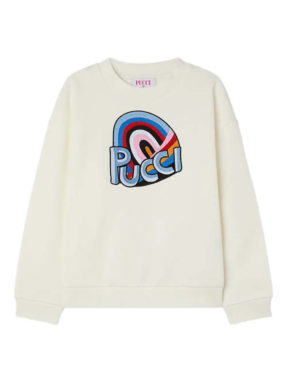 PUCCI Junior Sweater met geborduurd logo Wit