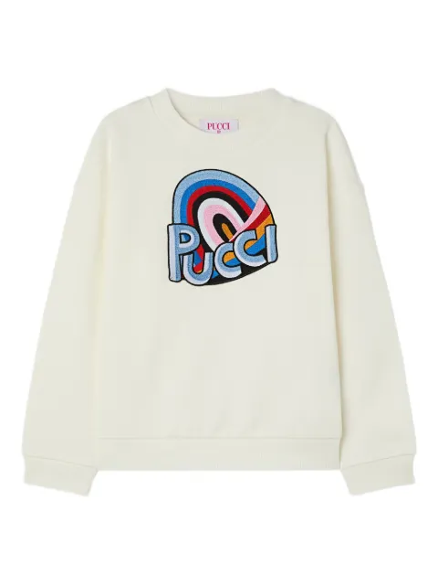 PUCCI Junior embroidered-logo sweatshirt