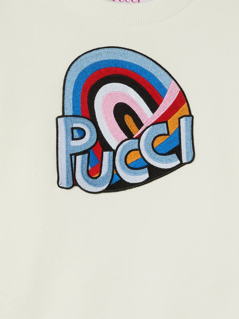 PUCCI Junior Sweater met geborduurd logo Wit