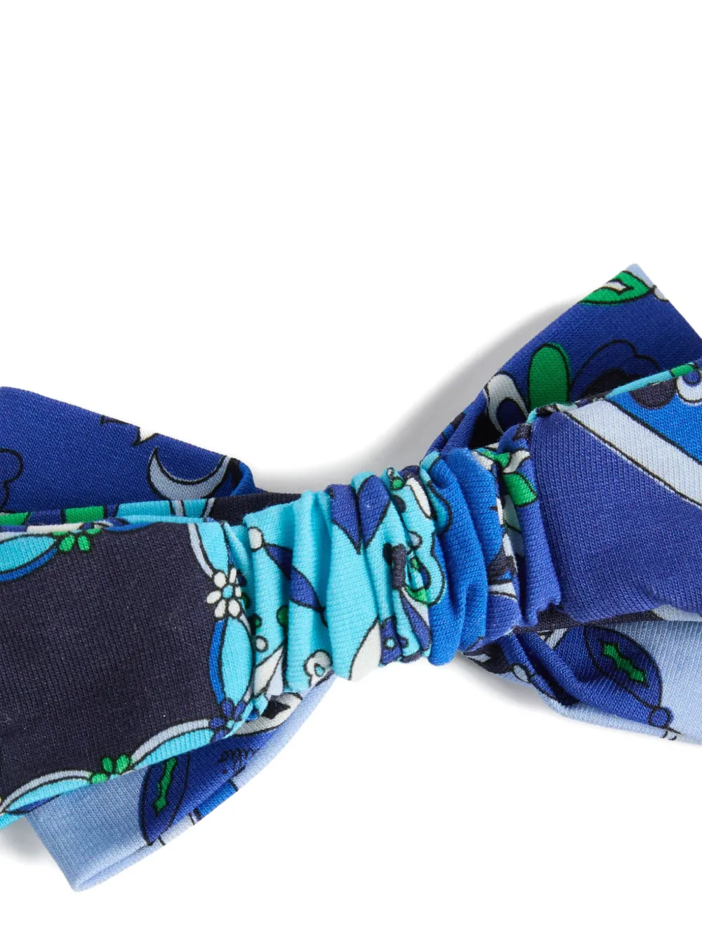 PUCCI Junior Haarband met strik en Festa-print Blauw
