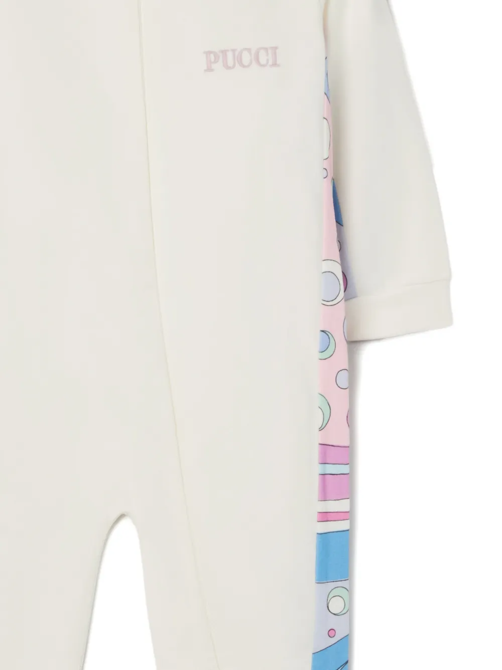 PUCCI Junior Rompers met rits en Fontane-print Wit