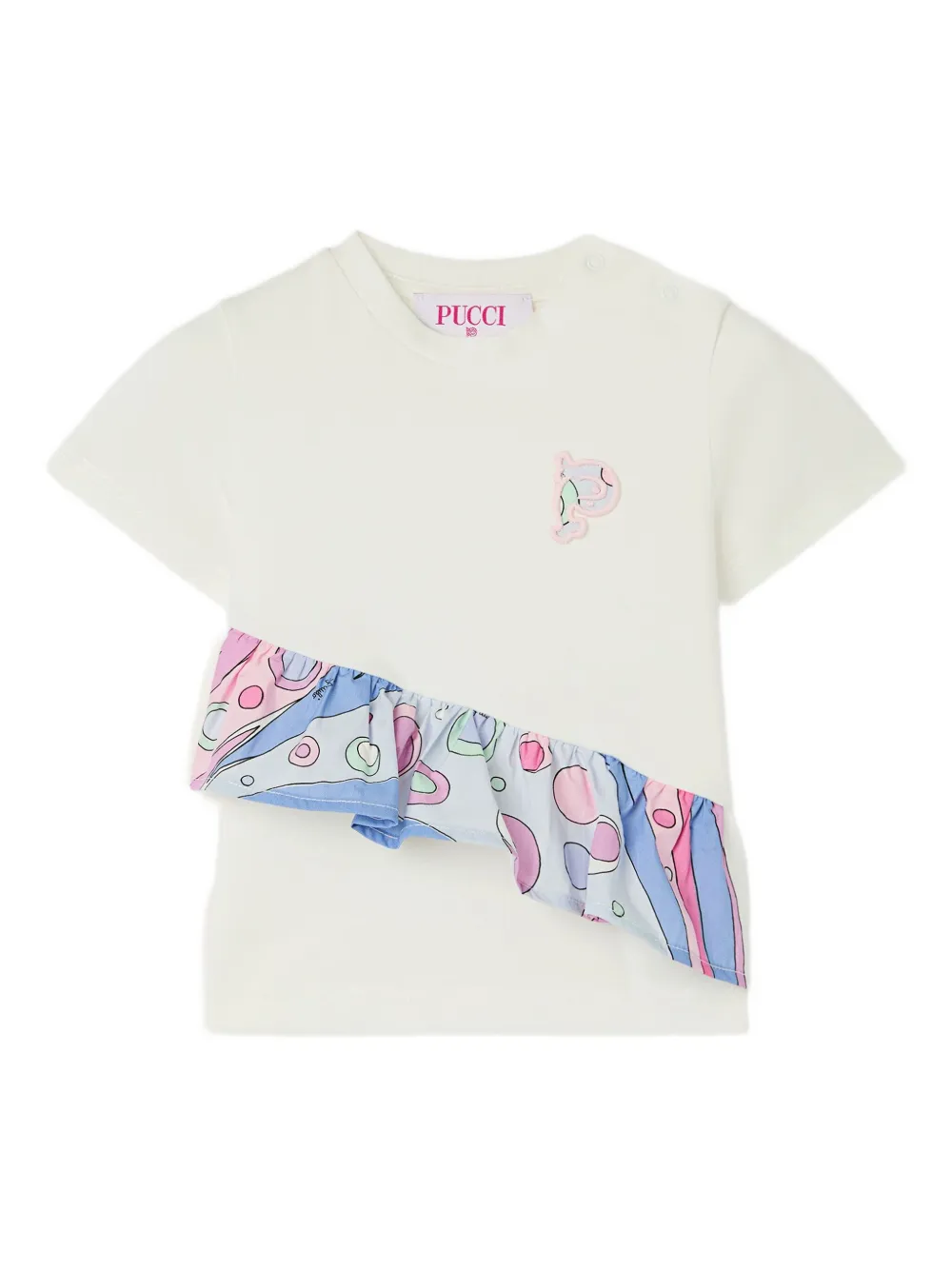 PUCCI Junior T-shirt met ruches Beige
