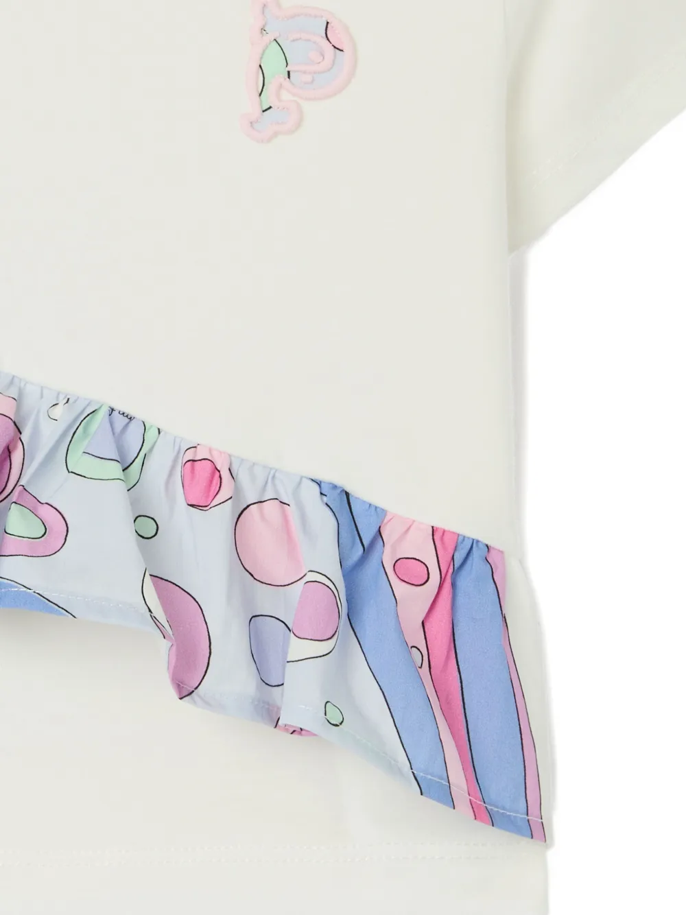 PUCCI Junior T-shirt met ruches Beige