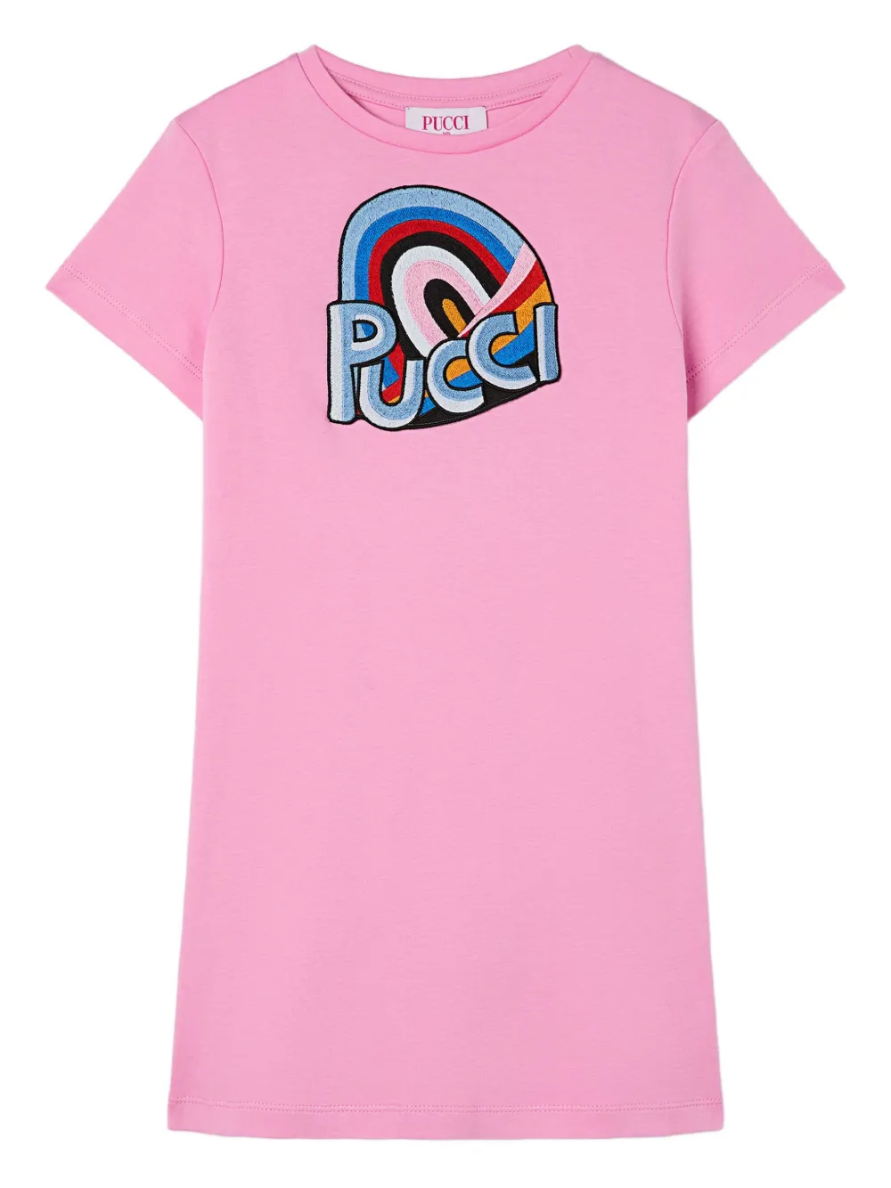 PUCCI Junior T-shirtjurk met geborduurd logo Roze