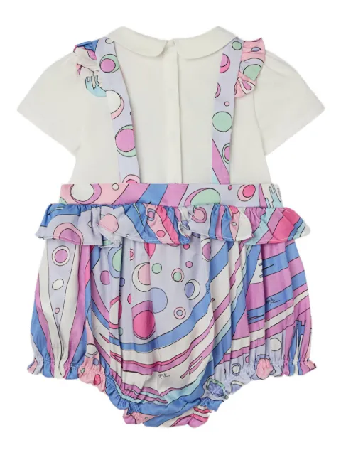 PUCCI Junior ruffled bib shorties