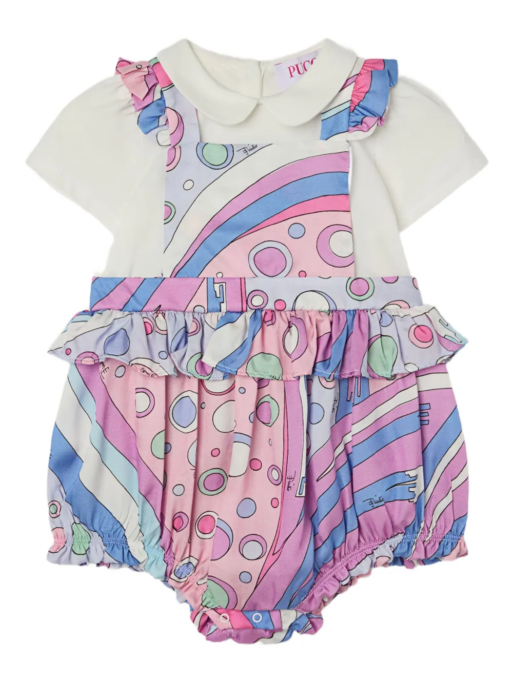 PUCCI Junior Babypakje met ruches slab Roze