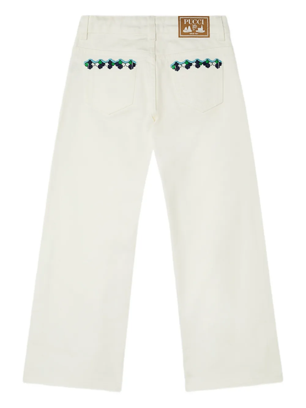 PUCCI Junior embroidered-pocket jeans | Teen Girl Clothing | Image 2