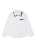 PUCCI Junior embellished-collar shirt - White