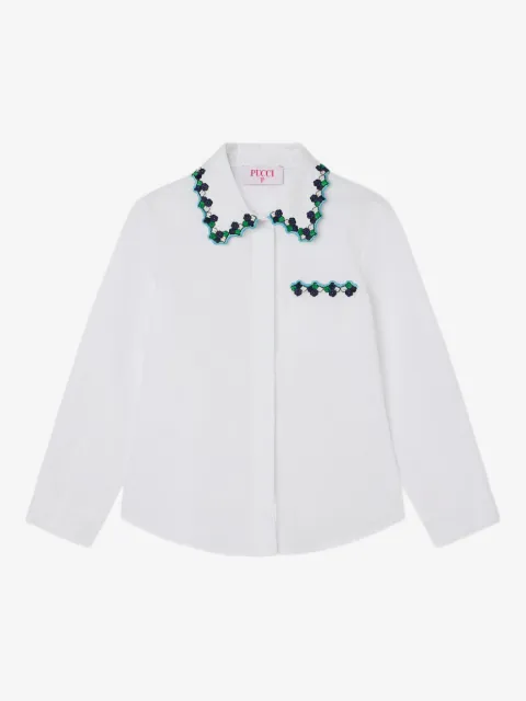 PUCCI Junior camisa con detalles en el cuello