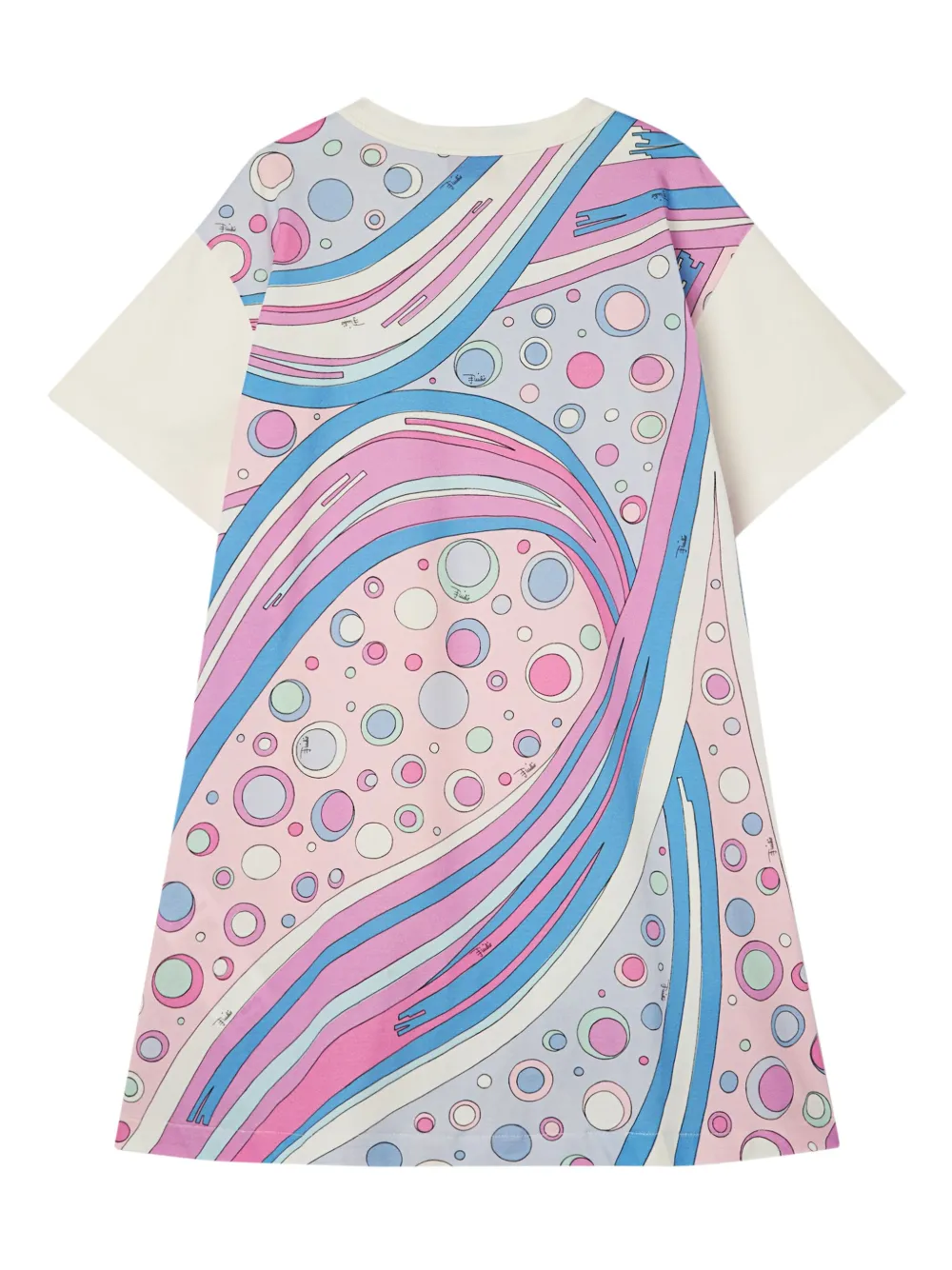 PUCCI Junior T-shirtjurk met Fontane-print Wit