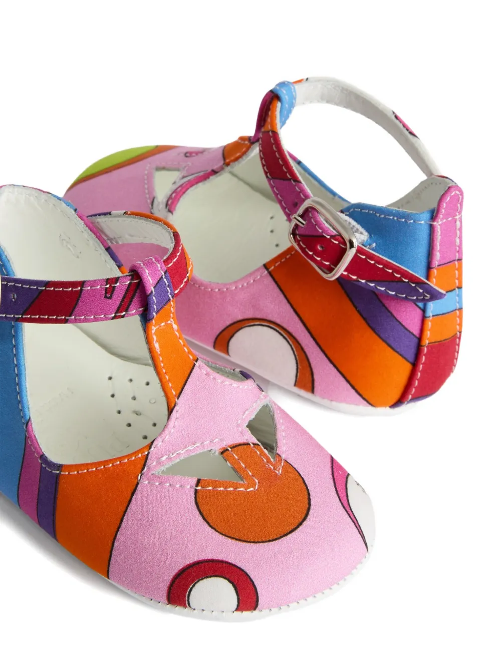 PUCCI Junior Fontane-print ballet flats Blue
