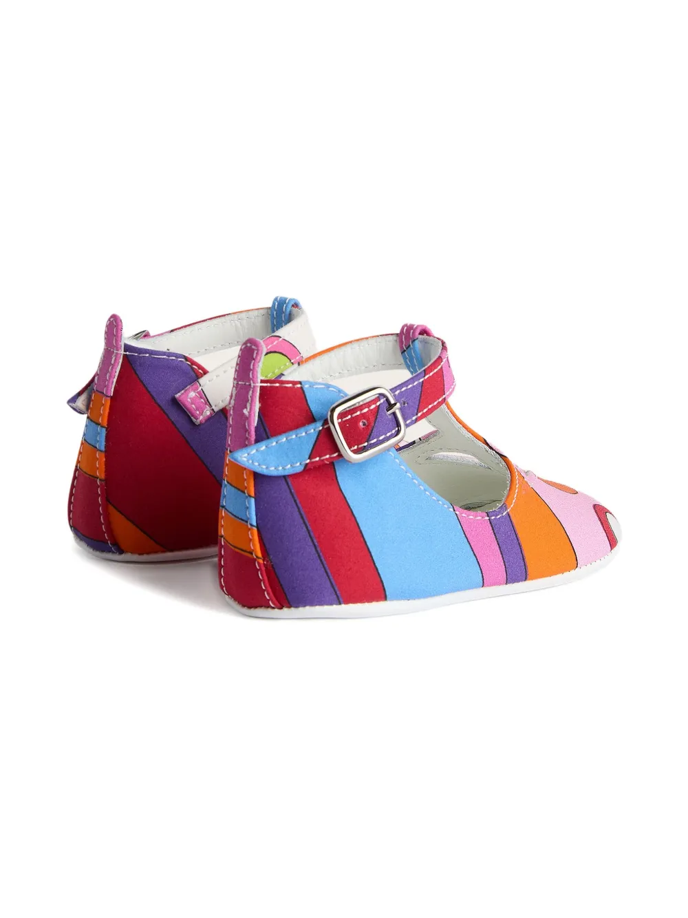 PUCCI Junior Fontane-print ballet flats Blue