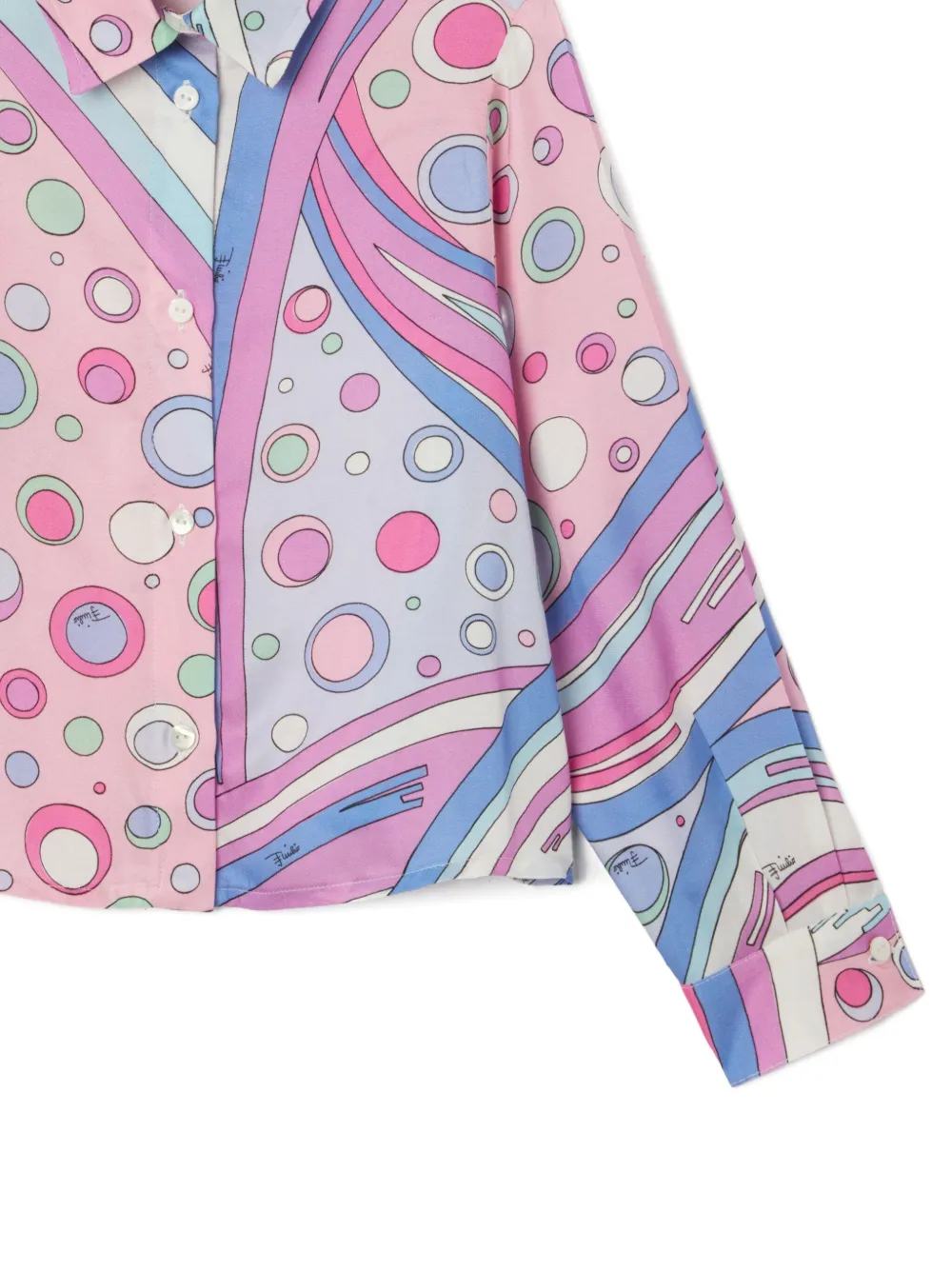 PUCCI Junior Fontane shirt met grafische print Roze