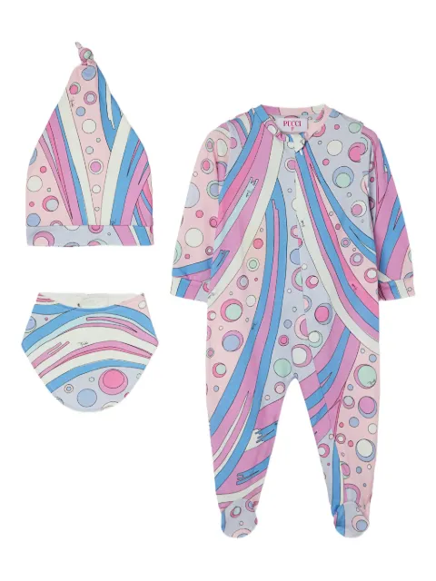 PUCCI Junior bubble print onesie set