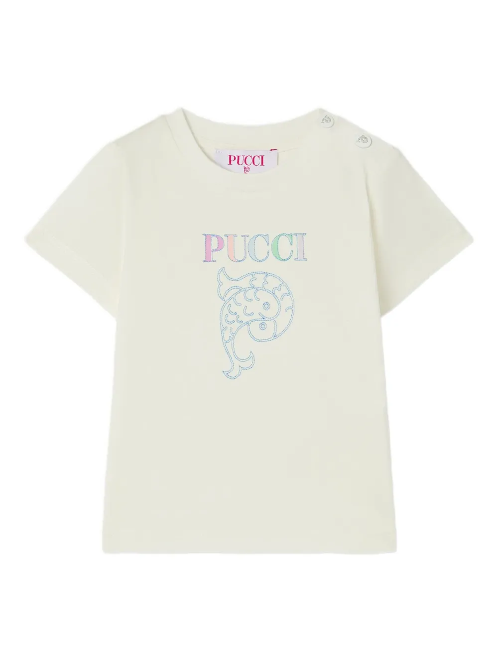 PUCCI Junior T-shirt met logo Wit