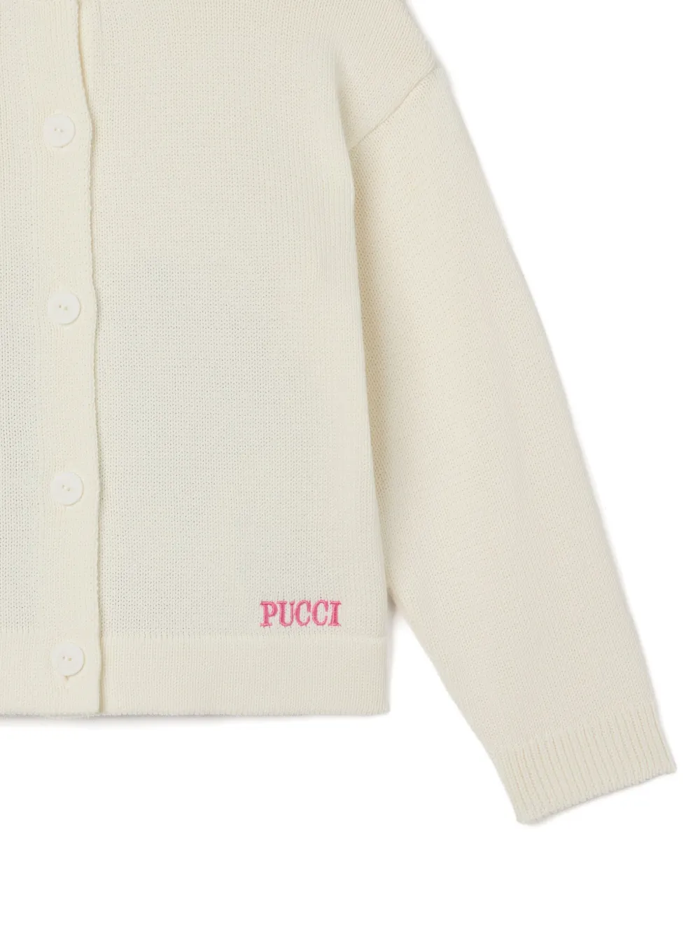 PUCCI Junior Vest met contrasterende afwerking Wit